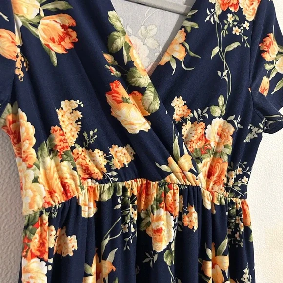Vintage Floral Maxi Dress Size XL - Picture 3 of 6